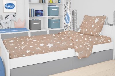 ΠΑΠΛΩΜΑΤΟΘΗΚΗ ΕΜΠΡΙΜΕ kids Star 36 160Χ240 Beige Flannel cotton 100%