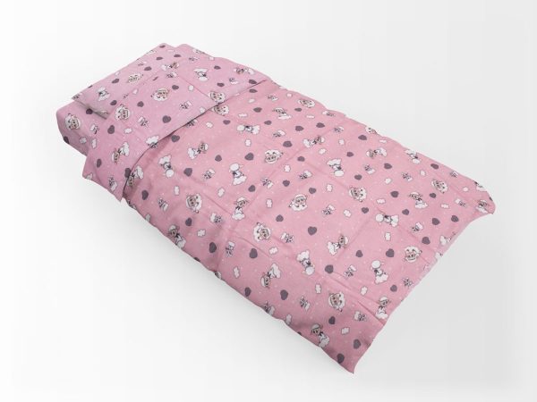 ΠΑΠΛΩΜΑΤΟΘΗΚΗ ΕΜΠΡΙΜΕ kids Προβατάκι 05 160Χ240 Pink Flannel cotton 100%