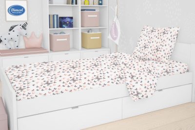 ΣΕΝΤΟΝΙΑ ΕΜΠΡΙΜΕ ΣΕΤ 2 τεμ kids Butterfly 61 160Χ240 Coral Cotton 100%