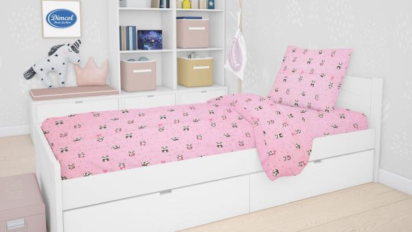 ΣΕΝΤΟΝΙΑ ΕΜΠΡΙΜΕ ΣΕΤ 2 τεμ kids PANDA 111 160Χ240 Pink Cotton 100%