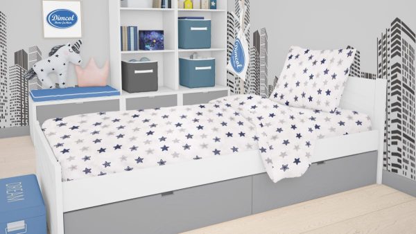 ΣΕΝΤΟΝΙΑ ΕΜΠΡΙΜΕ ΣΕΤ 2 τεμ kids Star 102 160Χ240 Blue Cotton 100%