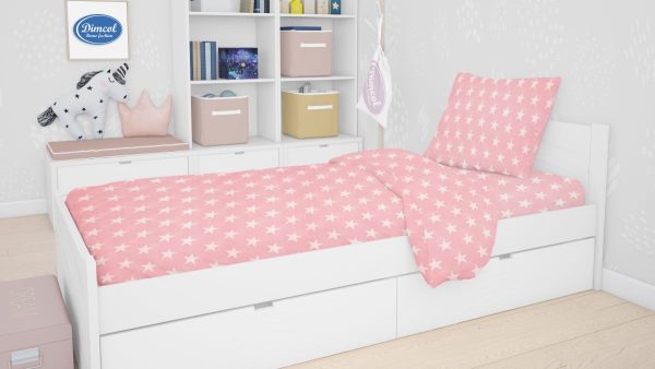 ΣΕΝΤΟΝΙΑ ΕΜΠΡΙΜΕ ΣΕΤ 2 τεμ kids Star 32 160X240 ΡΟΖ Cotton 100%