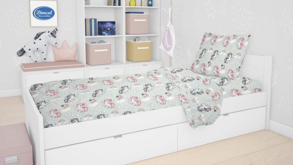 ΣΕΝΤΟΝΙΑ ΕΜΠΡΙΜΕ ΣΕΤ 2 τεμ kids UNICORN 106 160Χ240 Green Cotton 100%