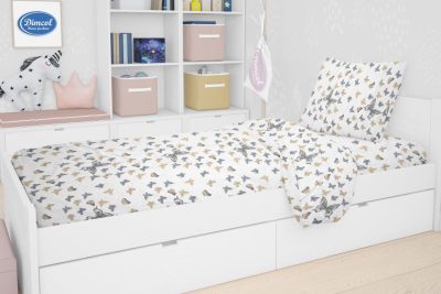 ΣΕΝΤΟΝΙΑ ΕΜΠΡΙΜΕ ΣΕΤ 3 τεμ kids Butterfly 55 160Χ240 Beige Cotton 100%