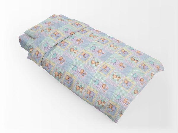 ΣΕΝΤΟΝΙΑ ΕΜΠΡΙΜΕ ΣΕΤ 3 τεμ kids Baloon 77 160Χ240 Sky blue Flannel cotton 100%