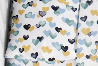 ΜΑΞΙΛΑΡΟΘΗΚΗ ΕΜΠΡΙΜΕ bebe Hearts 11 35X45 Grey-Green Cotton 100%