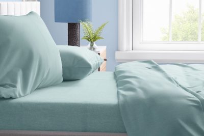 ΣΕΝΤΟΝΙΑ ΣΕΤ 4 τεμ Solid 497 220X240 Aqua Cotton 100%