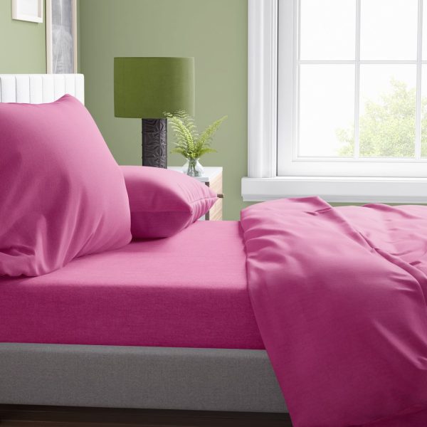 ΣΕΝΤΟΝΙΑ ΣΕΤ 4 τεμ Solid 499 220X240 Fuchsia Cotton 100%