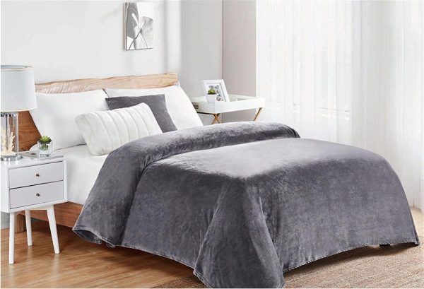 ΚΟΥΒΕΡΤΑ CORAL FLEECE Polyester 160X220 Μονόχρωμη 06 Grey