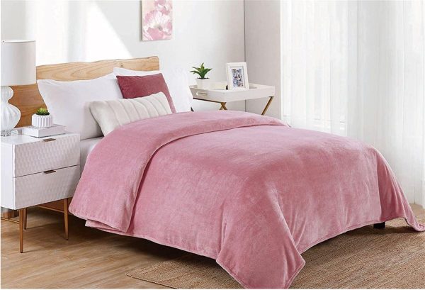 ΚΟΥΒΕΡΤΑ CORAL FLEECE Polyester 220X240 Μονόχρωμη 01 Cashmere Pink