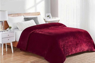 ΚΟΥΒΕΡΤΑ CORAL FLEECE Polyester 220X240 Μονόχρωμη 04 Bordeaux