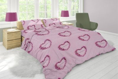 ΣΕΝΤΟΝΙΑ ΕΜΠΡΙΜΕ ΣΕΤ 4 τεμ Δανάη 286 220Χ240 Pink Flannel Cotton 100%