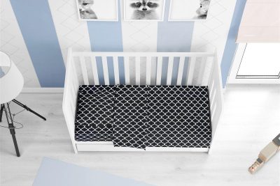 ΠΑΠΛΩΜΑ ΕΜΠΡΙΜΕ bebe Windows 175 120X160 Dark blue-White Cotton 100%