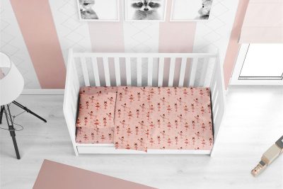 ΠΑΠΛΩΜΑΤΟΘΗΚΗ ΕΜΠΡΙΜΕ bebe Μπαλαρίνα 165 120Χ160 Coral Flannel Cotton 100%