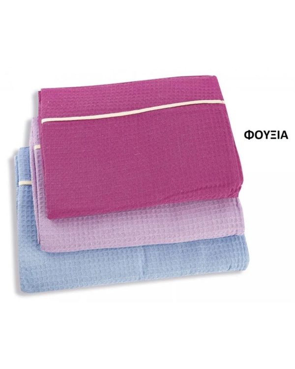 ΚΟΥΒΕΡΤΑ ΠΙΚΕ 170X260 ΦΟΥΞΙΑ Cotton 100%