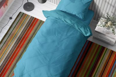 ΣΕΝΤΟΝΙΑ ΣΕΤ 3 τεμ Solid 493 160Χ240 Turquoise Cotton 100%