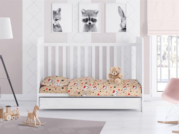 ΠΑΠΛΩΜΑ ΕΜΠΡΙΜΕ bebe Puppy-Kitten 17 120X160 Beige Flannel Cotton 100%