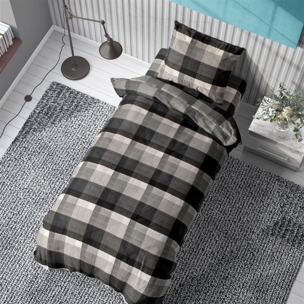 ΣΕΝΤΟΝΙΑ ΕΜΠΡΙΜΕ ΣΕΤ 3 τεμ Paradise 400 160Χ240 Γκρί/Γκρί Flannel Cotton 100%