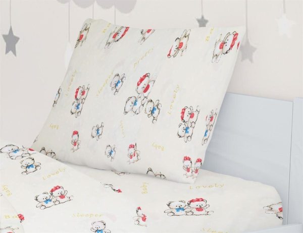 ΜΑΞΙΛΑΡΟΘΗΚΗ ΕΜΠΡΙΜΕ kids Two Lovely Bears 67 50Χ70 Ecru Cotton 100%