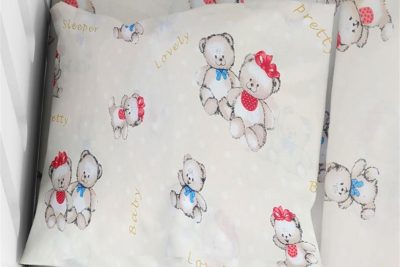 ΜΑΞΙΛΑΡΟΘΗΚΗ ΕΜΠΡΙΜΕ bebe Two Lovely Bears 67 35Χ45 Ecru Cotton 100%