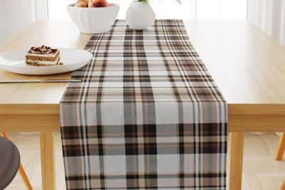 ΤΡΑΒΕΡΣΑ ΑΛΕΚΙΑΣΤΗ 40X180 Tartan 491 Beige Cott/Pol 70/30