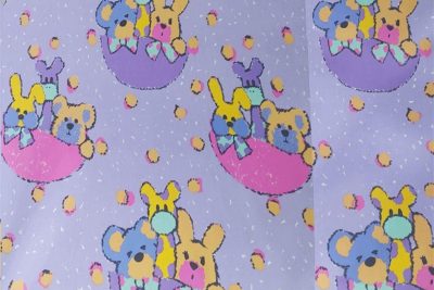 ΠΑΝΑ ΧΑΣΕΣ bebe Bears 68 80X80 Μώβ Cotton 100%