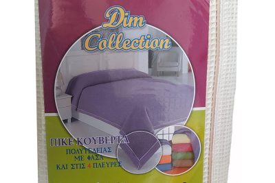 ΚΟΥΒΕΡΤΑ ΠΙΚΕ 160X220 με φάσα περιμετρικά Ecru Cotton 100%