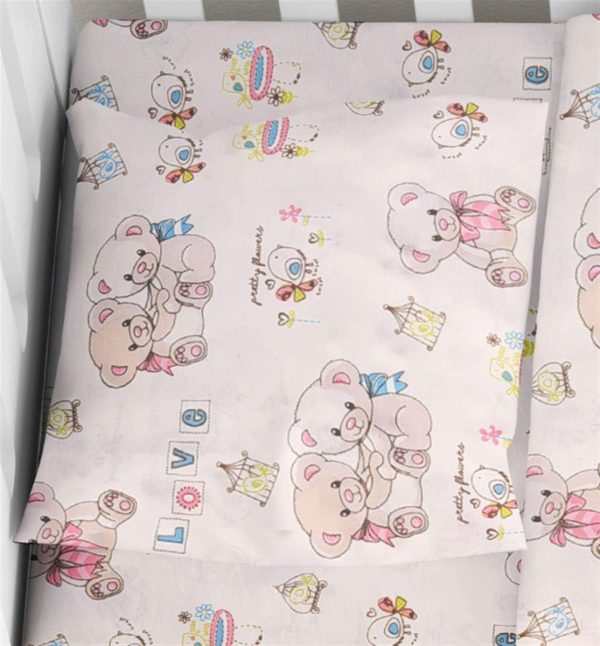 ΜΑΞΙΛΑΡΟΘΗΚΗ ΕΜΠΡΙΜΕ bebe Pretty Bear 95 35Χ45 Ecru Cotton 100%