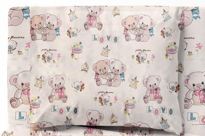 ΜΑΞΙΛΑΡΟΘΗΚΗ ΕΜΠΡΙΜΕ kids Pretty Bear 95 50Χ70 Ecru Cotton 100%