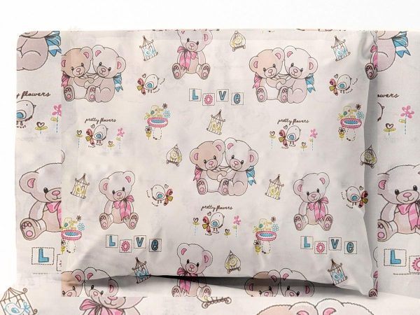 ΜΑΞΙΛΑΡΟΘΗΚΗ ΕΜΠΡΙΜΕ kids Pretty Bear 95 50Χ70 Ecru Cotton 100%