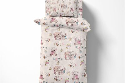 ΠΑΠΛΩΜΑ ΕΜΠΡΙΜΕ kids Pretty Bear 95 160X240 Ecru Cotton 100%