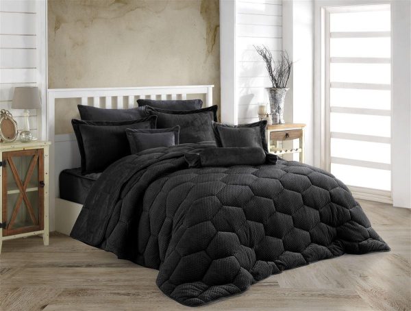 ΚΟΥΒΕΡΤΟΠΑΠΛΩΜΑ Γούνα-Fleece 680 gsm 1910 Black H16 160X220 Polyester