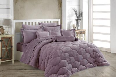 ΚΟΥΒΕΡΤΟΠΑΠΛΩΜΑ Γούνα-Fleece 680 gsm 1910 Lila H19 160X220 Polyester