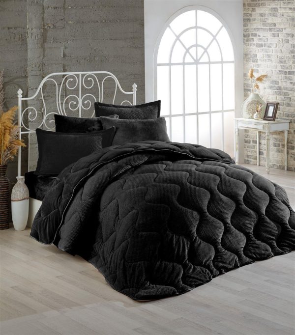 ΚΟΥΒΕΡΤΟΠΑΠΛΩΜΑ Γούνα-Fleece 680 gsm 1920 Black C16 220X240 Polyester