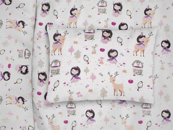 ΜΑΞΙΛΑΡΟΘΗΚΗ ΕΜΠΡΙΜΕ bebe Lily & Deer 179 35X45 White-Pink Cotton 100%