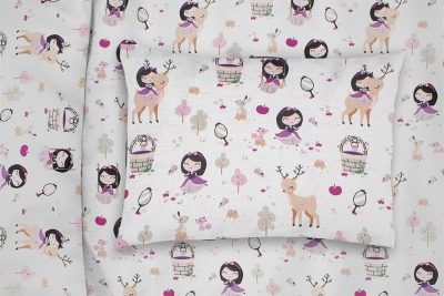 ΜΑΞΙΛΑΡΟΘΗΚΗ ΕΜΠΡΙΜΕ kids Lily & Deer 179 50X70 White-Pink Cotton 100%