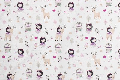 ΠΑΝΑ ΧΑΣΕΣ bebe Lily & Deer 179 80X80 White-Pink Cotton 100%