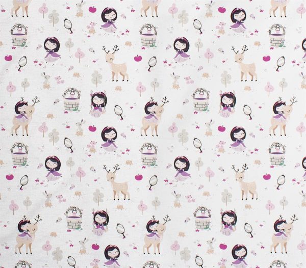 ΠΑΝΑ ΧΑΣΕΣ bebe Lily & Deer 179 80X80 White-Pink Cotton 100%