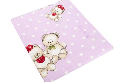 ΠΑΠΛΩΜΑ ΕΜΠΡΙΜΕ kids Two Lovely Bears 65 160X240 Lila Cotton 100%