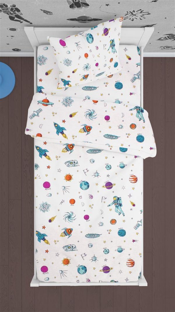 ΠΑΠΛΩΜΑΤΟΘΗΚΗ ΕΜΠΡΙΜΕ kids Space 188 160Χ240 White Cotton 100%