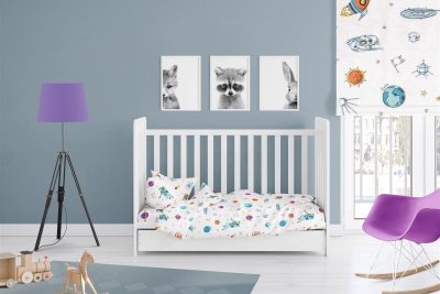 ΣΕΝΤΟΝΙΑ ΕΜΠΡΙΜΕ ΣΕΤ 3 τεμ bebe Space 188 120X160 White Cotton 100%