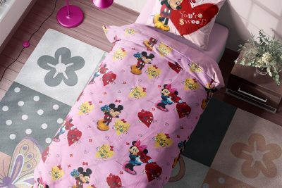 ΠΑΠΛΩΜΑΤΟΘΗΚΗ ΣΕΤ 2 τεμ Disney Minnie 611 160X240 Digital Print Cotton 100%