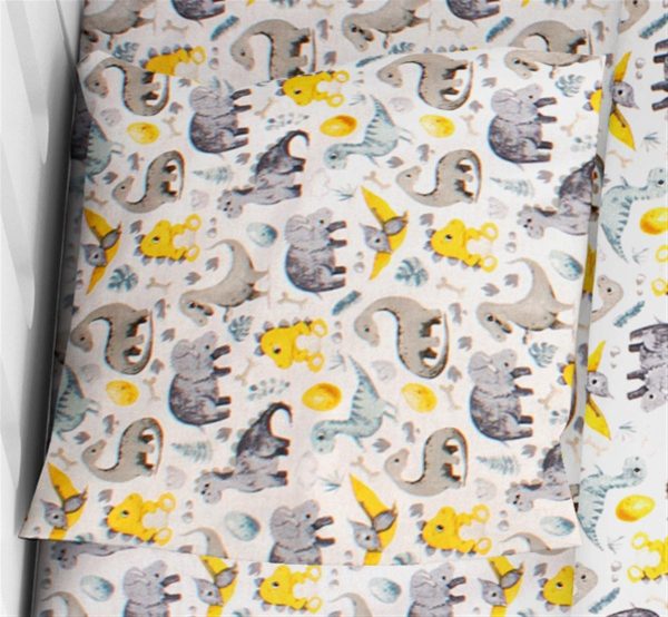 ΜΑΞΙΛΑΡΟΘΗΚΗ ΕΜΠΡΙΜΕ bebe Dinosaur 516 35X45 Grey 100% Cotton