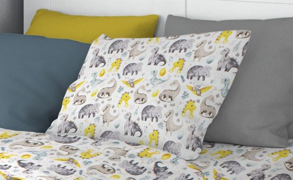 ΜΑΞΙΛΑΡΟΘΗΚΗ ΕΜΠΡΙΜΕ kids Dinosaur 516 50X70 Grey 100% Cotton