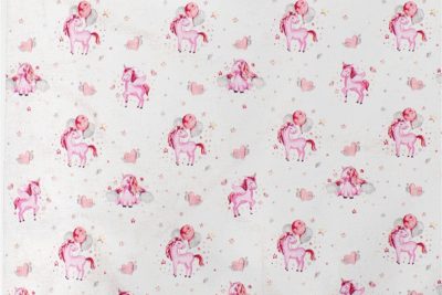 ΠΑΝΑ ΧΑΣΕ bebe Unicorn 208 80X80 White-Pink Cotton 100%