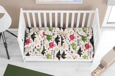 ΠΑΠΛΩΜΑ ΕΜΠΡΙΜΕ bebe Dinosaur 518 120X160 Multi-Colour 100% Cotton