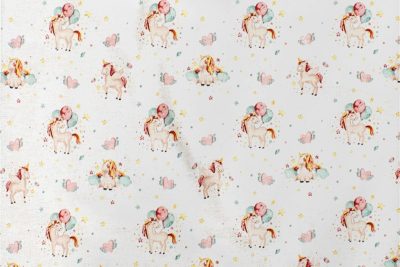 ΣΕΝΤΟΝΑΚΙ ΛΙΚΝΟΥ bebe Unicorn 209 80X110 White-Salmon Cotton 100%