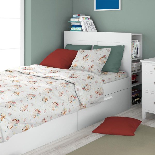 ΣΕΝΤΟΝΙΑ ΕΜΠΡΙΜΕ ΣΕΤ 2 τεμ kids Unicorn 209 160X240 White-Salmon Cotton 100%