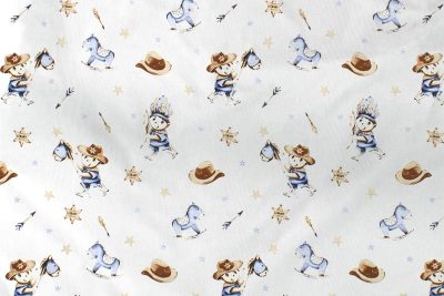 ΣΕΝΤΟΝΑΚΙ ΛΙΚΝΟΥ bebe Wild West 540 80X110 Sky Blue Cotton 100%