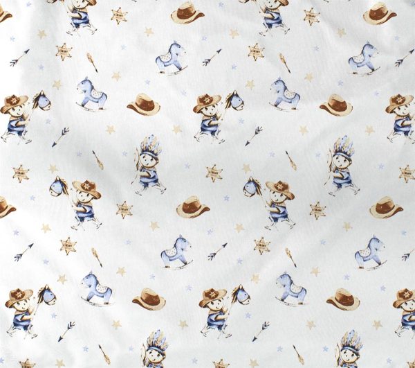 ΣΕΝΤΟΝΑΚΙ ΛΙΚΝΟΥ bebe Wild West 540 80X110 Sky Blue Cotton 100%